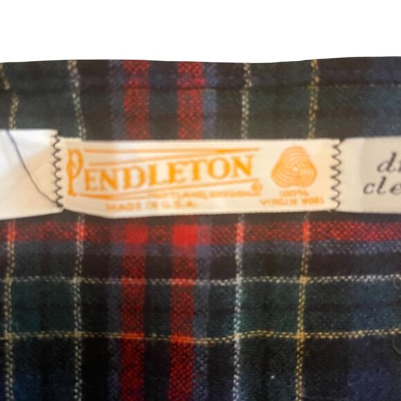 VTG Pendleton 100% Wool Tartan Plaid Scarf Heritage Classic Preppy Holiday - Picture 5 of 13